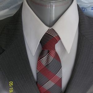 HHR4- Jos A Bank Gray Multi Stripe Suit